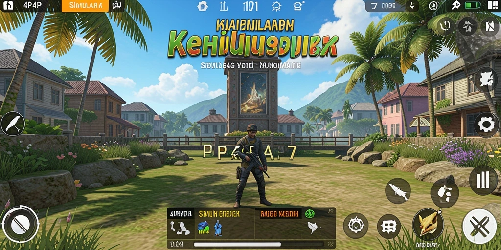 Tampilan game 4P4P yang imersif dengan interaksi yang menarik.