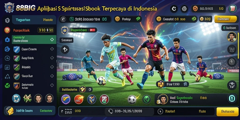 Tampilan screenshot utama 88BIG yang menampilkan berbagai opsi taruhan olahraga.