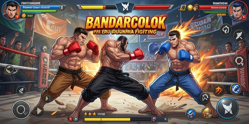Menampilkan aksi pertarungan intens di BANDARCOLOK.