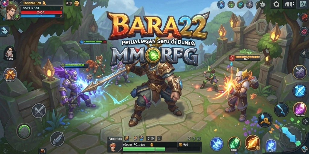 Tangkapan layar menunjukkan pertempuran epik di dunia <strong>BARA22</strong>.