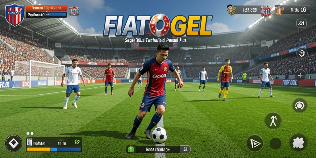 Screenshot menampilkan aksi seru dalam permainan Football.