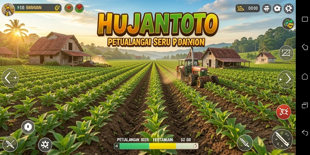 Tampilan gameplay HUJANTOTO yang mengasyikkan di dunia pertanian.