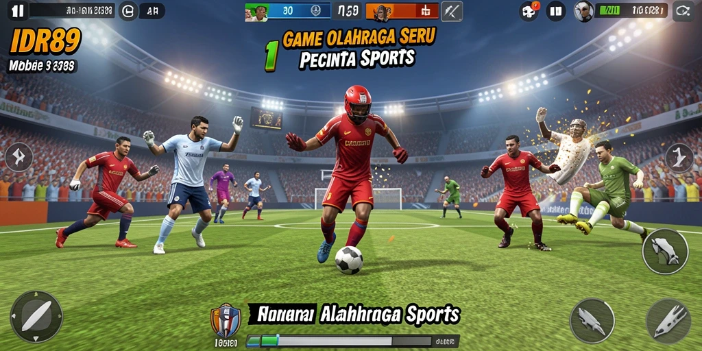 Tangkapan layar utama IDR89 menampilkan momen pertandingan yang intens.