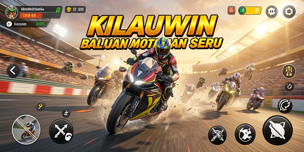 Gameplay seru balapan motor dalam KILAUWIN.