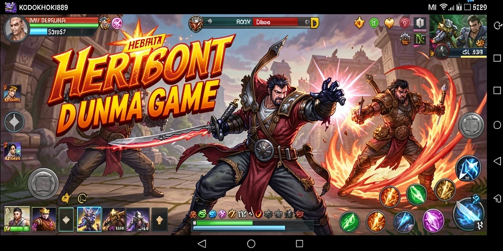 Screenshot gameplay KODOKHOKI889 menampilkan aksi pertarungan yang intens.