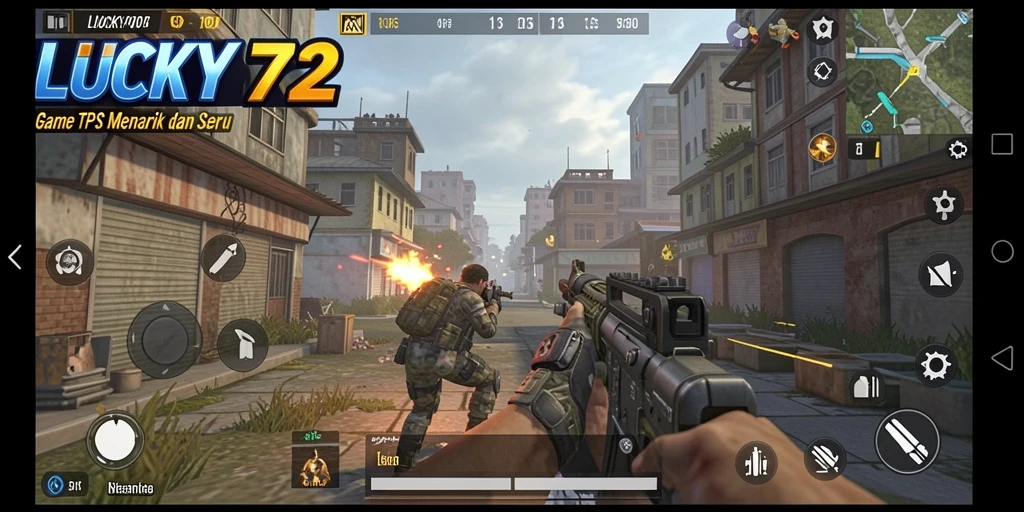 Tampilan gameplay LUCKY72 yang menegangkan dan seru saat bertempur.