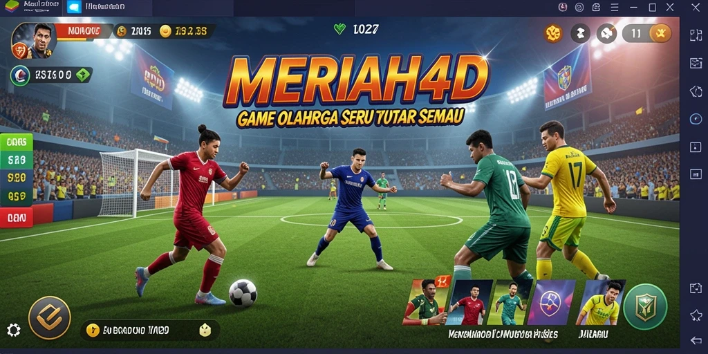 Tampilan seru dari gameplay di MERIAH4D saat berlaga di lapangan.