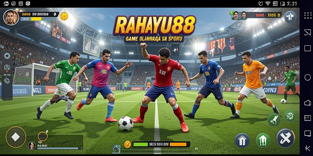 Tampilan gameplay seru dari RAHAYU88 yang menampilkan aksi olahraga.