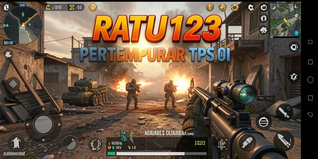 Tangkapan layar gameplay TPS dari RATU123 yang penuh aksi.