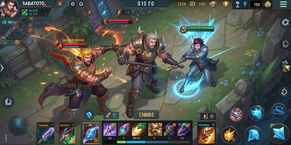 Tampilan gameplay seru dalam pertempuran tim di SABATOTO.