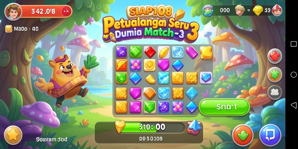Gameplay seru di SIAP108 dengan tantangan Match-3 yang menarik.
