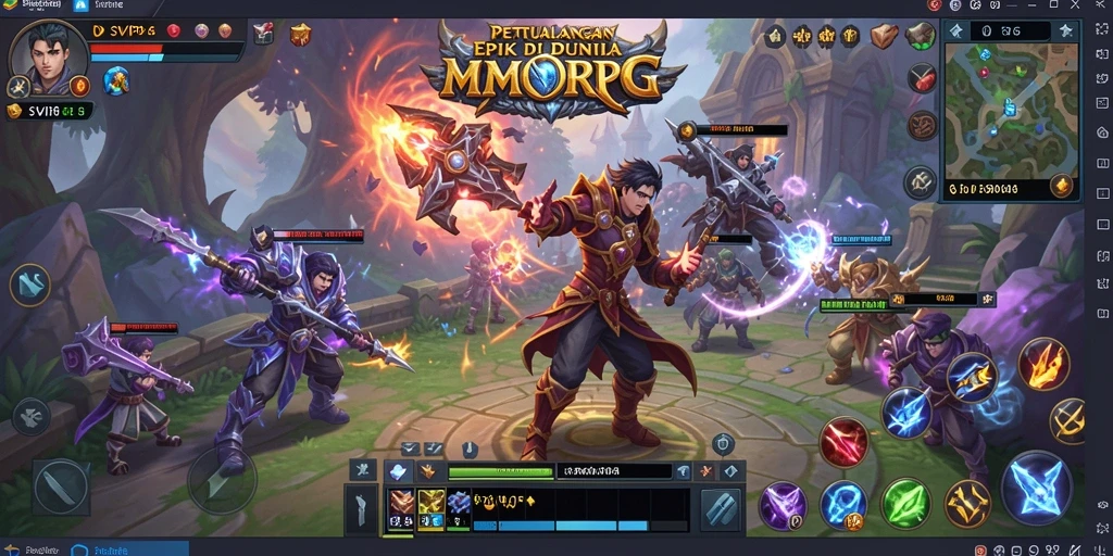 Tampilan gameplay SVIP6 yang memukau dengan petualangan seru di dunia MMORPG.