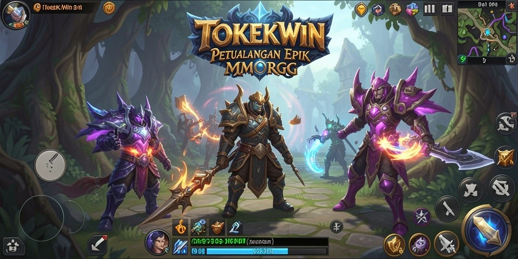 Tangkapan layar menampilkan aksi seru dalam game MMORPG TOKEKWIN.