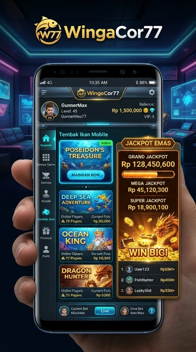 Tampilan utama aplikasi wingacor77 yang menarik.